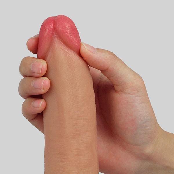 8'' DUAL LAYERED LIQUID SILICONE BROWN