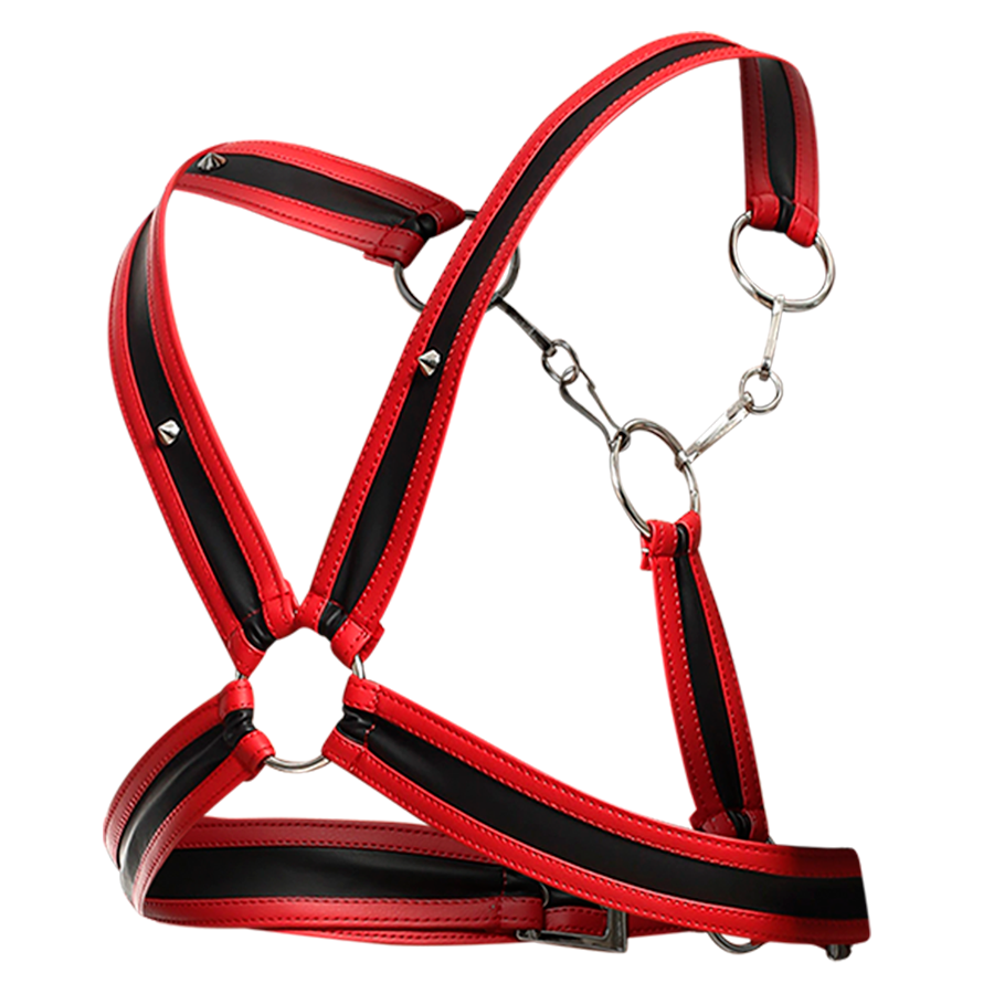 Dngeon Cross Chain Harness By Mob Red