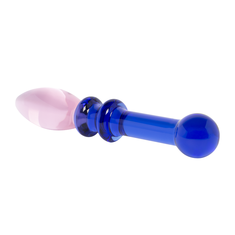 CRYSTAL BLUE DILDO VIDRIO