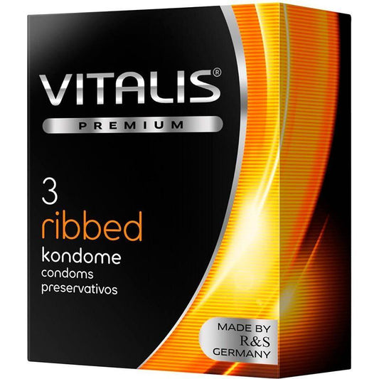 Condón Vitalis Ribbed Texturizado x 3 unidades