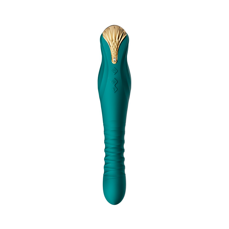 Vibrador de Lujo King Turquoise Green Controlado por APP Bluetooth by ZALO