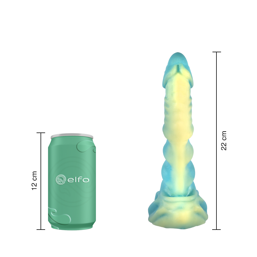 Dildo Anfibio Mediano Amarillo Verde