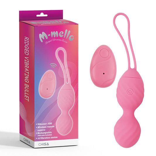 RIDGED VIBRATING BULLET- PINK