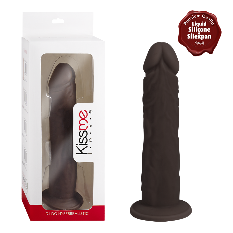 Premiun Silicone Dildo Hyperrealistic Talla L Brown