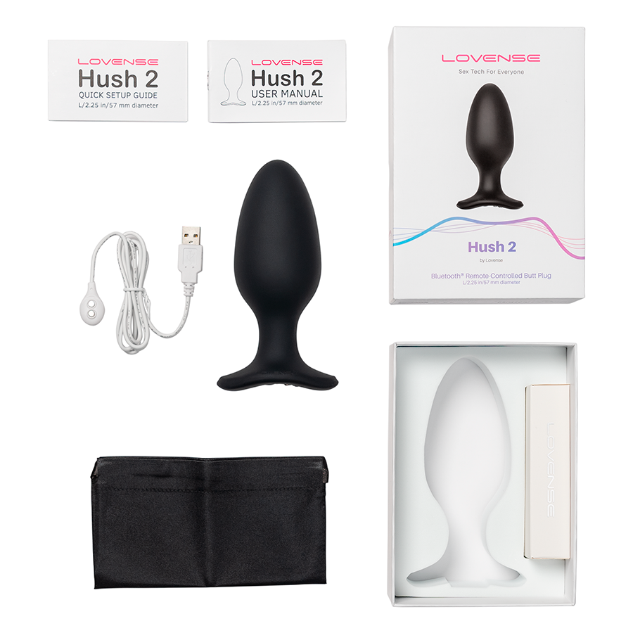 Plug Anal Vibrador Hush 2 (2.25 Pulgadas) Controlado por APP Global by Lovense