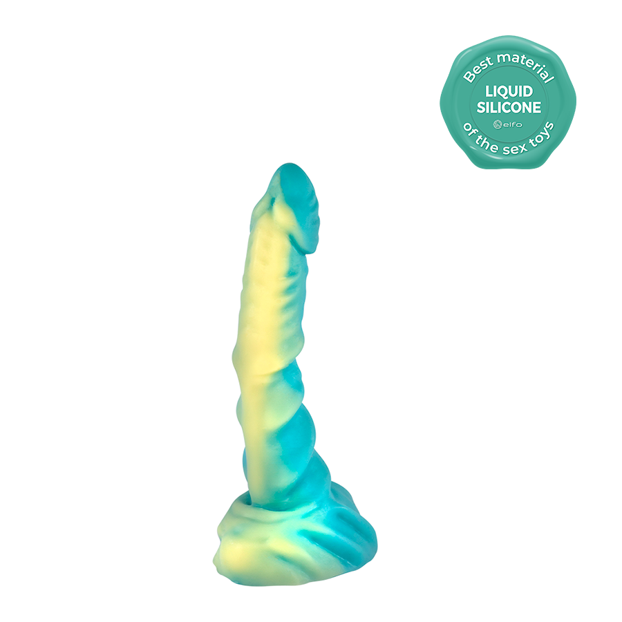 Dildo Anfibio Mediano Amarillo Verde