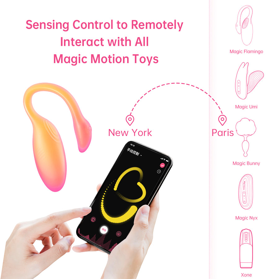 Vibrador Magic Flamingo Max Orange Controlado por APP Global