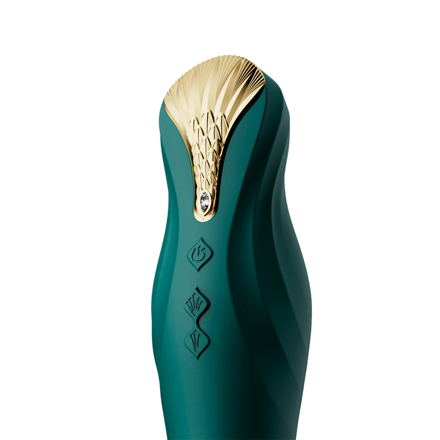 Vibrador de Lujo King Turquoise Green Controlado por APP Bluetooth by ZALO