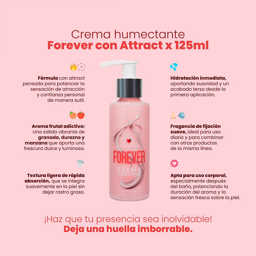 Crema Humectante con Phermonas Forever X 125 mL Sen Intimo