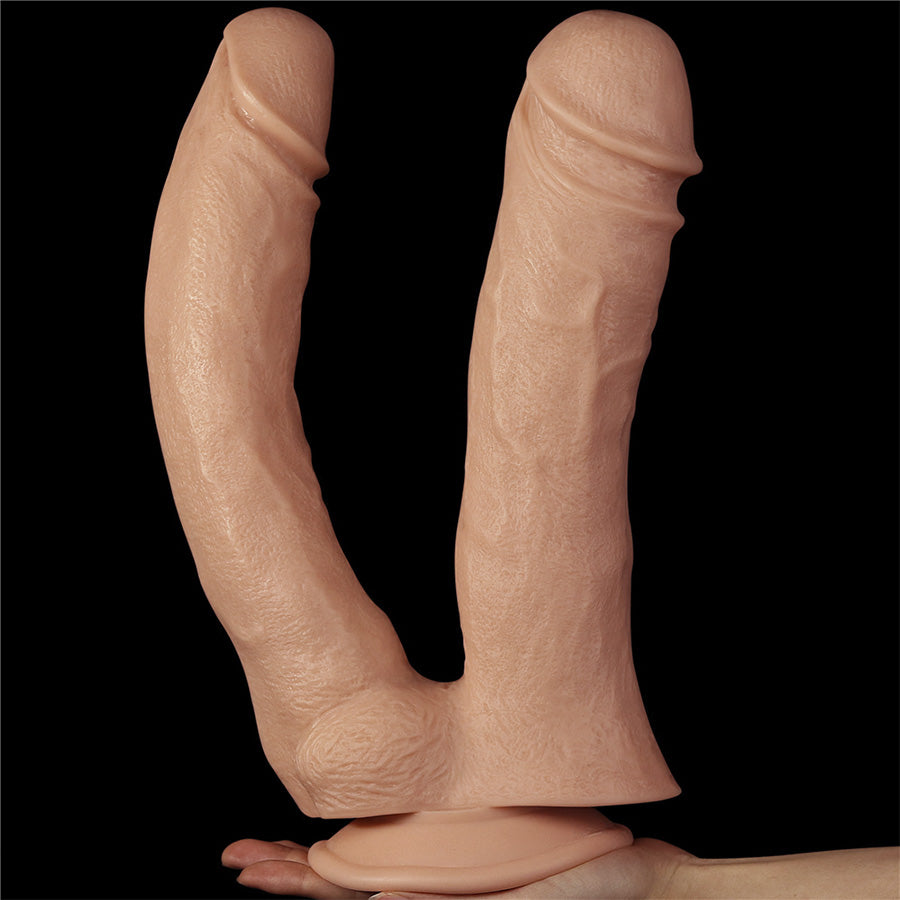 Dildo Realistic 12" Mega Double Flesh