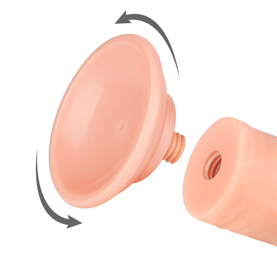 Dildo Realista 8'' Sliding Skin Dual Layer Dong Flesh