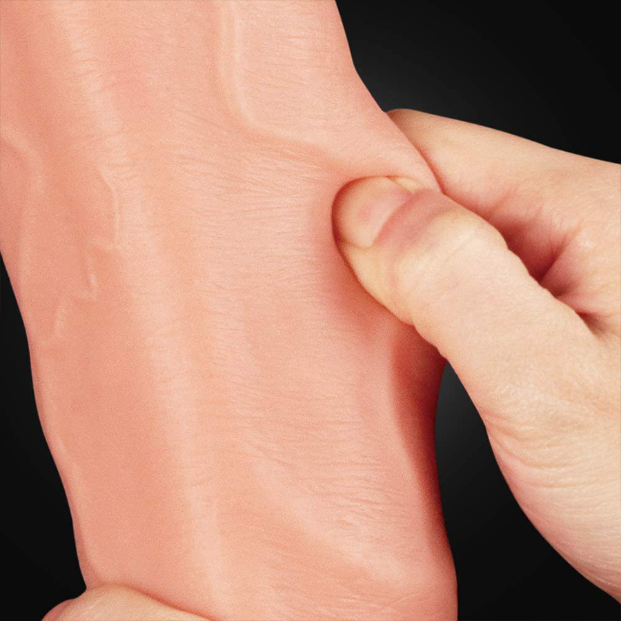 12" DUAL LAYERED  PLATINUM SILICONE COCK