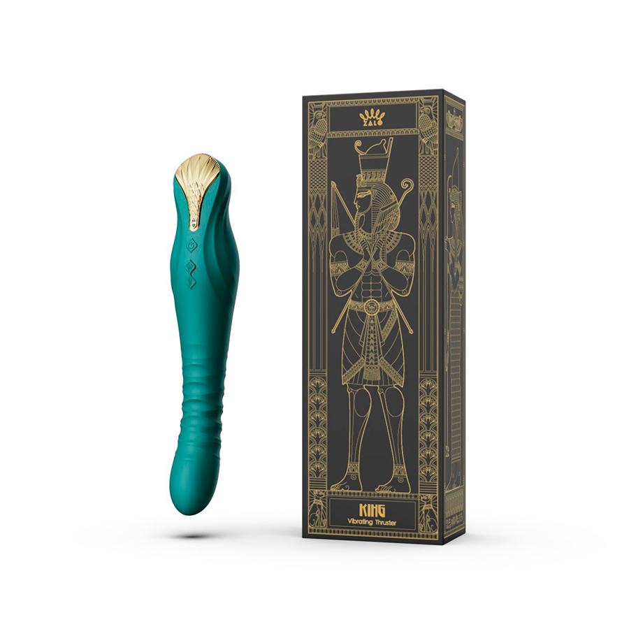 Vibrador de Lujo King Turquoise Green Controlado por APP Bluetooth by ZALO